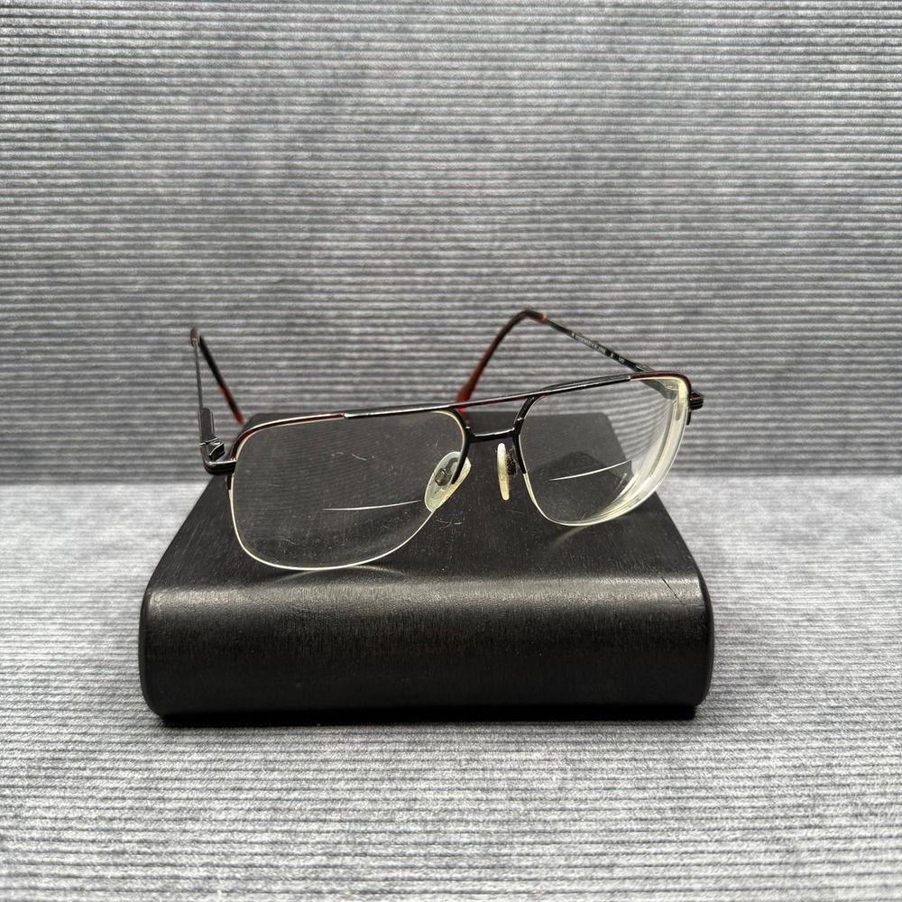 Rodenstock 2766 B Black Semi Rimless Aviator Eyeglasses Frames 140 Vintage